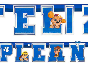 Guirnalda Para Decoración Frase Feliz Cumpleaños Paw Patrol