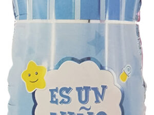 Globo Metálico Silueta Biberón / Frase Es Un Niño / Baby