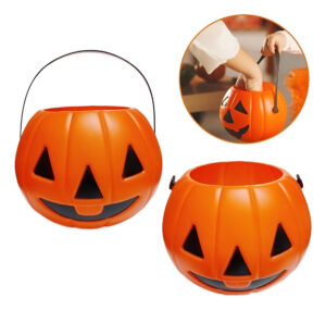 Balde Para Dulces Halloween / Calabaza / Diseño Redondo
