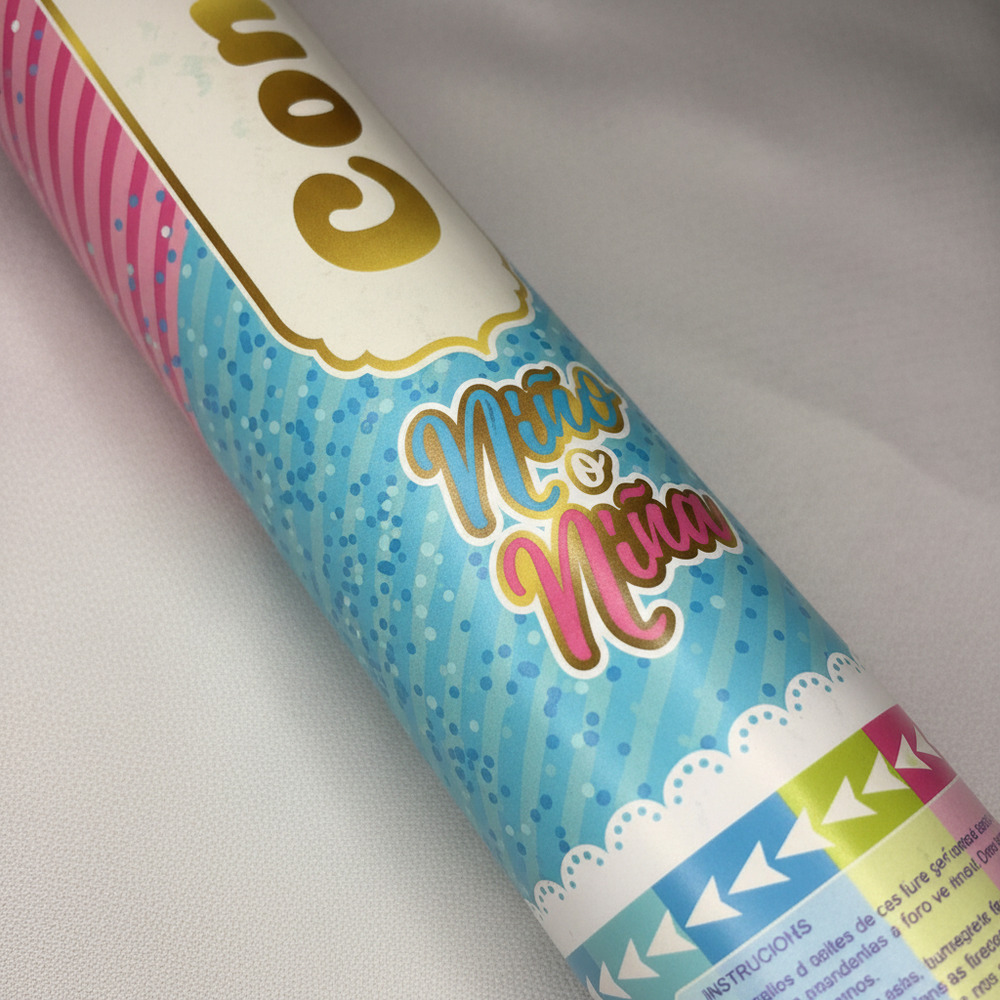 Cañón Confeti Revelación De Género Azul O Rosa Pack De 2 Und - Imagen 7