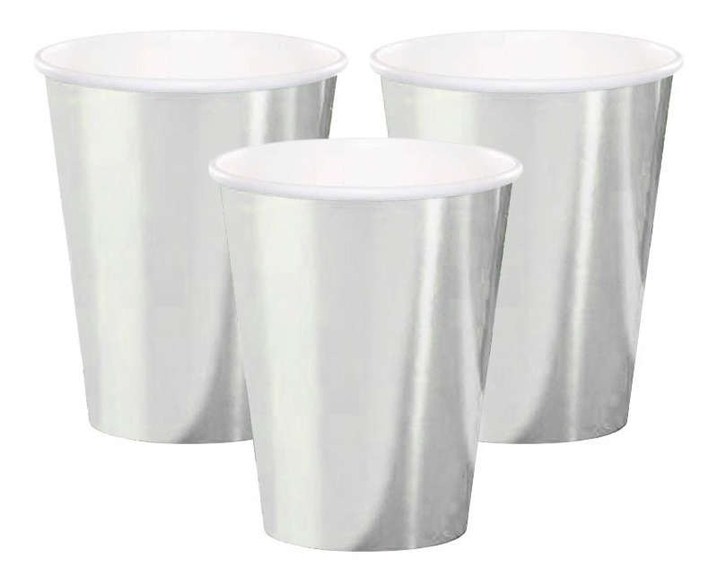 Pack 6 Uds Vaso De Cartón Con Diseño Metalizado - Imagen 4
