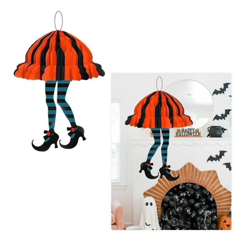 Adorno Para Decoración / Halloween / Silueta Bruja Tacón - Imagen 5