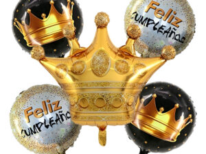 Set De Globos Decoración 5 Uds / Feliz Cumpleaños
