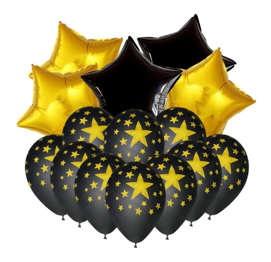 Set De Globos Decoración 15 Uds Estrellas Mas Globos Látex