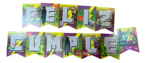 Guirnalda Minecraft Feliz Cumple