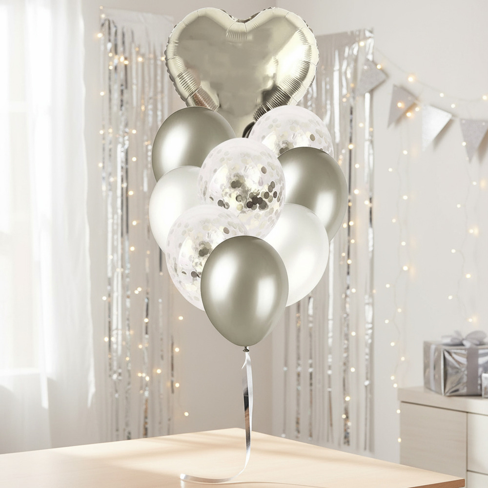 Set De Globos Decoración 9 Uds Corazón + Inflador - Imagen 21