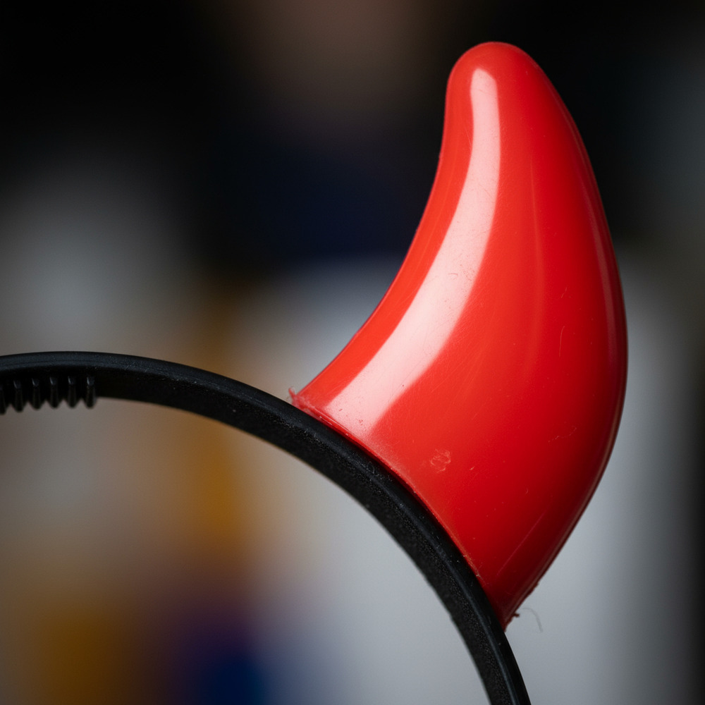 Cintillo Diablo Con Luz Fluor / Decoración Halloween Fiesta - Imagen 4