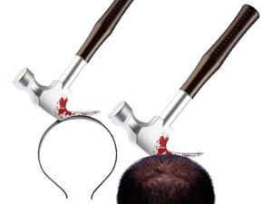 Cintillo Sangriento Fiesta Halloween Diseño Llave Martillo