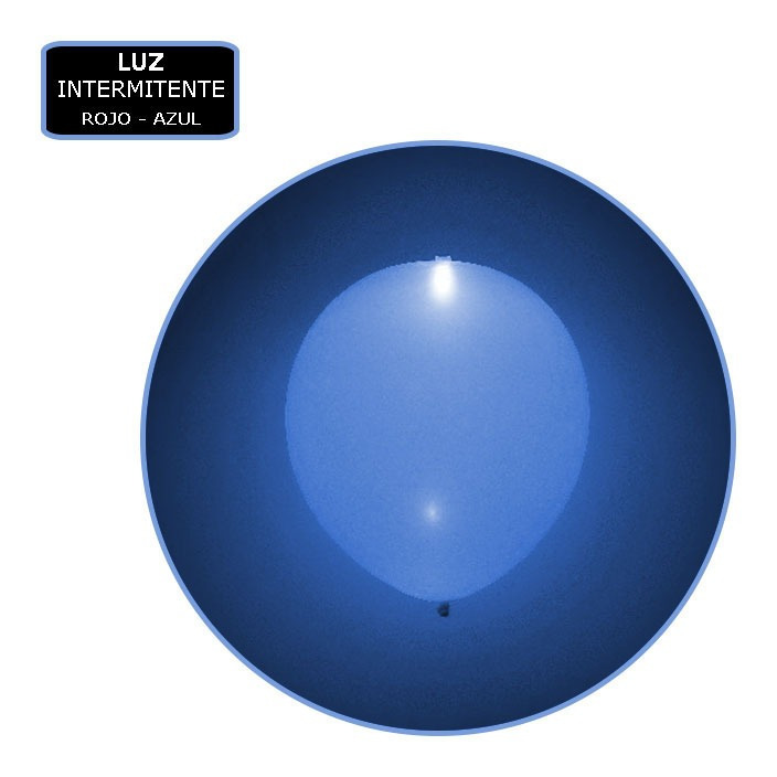 Pack 5 Uds Globos De Látex Con Luz Intermitente Rojo/azul - Imagen 5