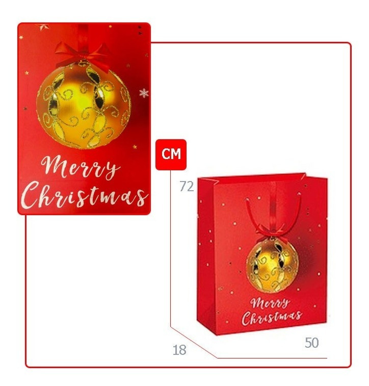 Bolsa Para Regalo Navideña Grande Xl 72cm Alto - Imagen 3