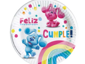 Pack 6 Uds Plato Pequeño Cartón / Diseño Las Pistas De Blue