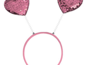 Cintillo Con Corazones / Diseño Lentejuelas / San Valentín