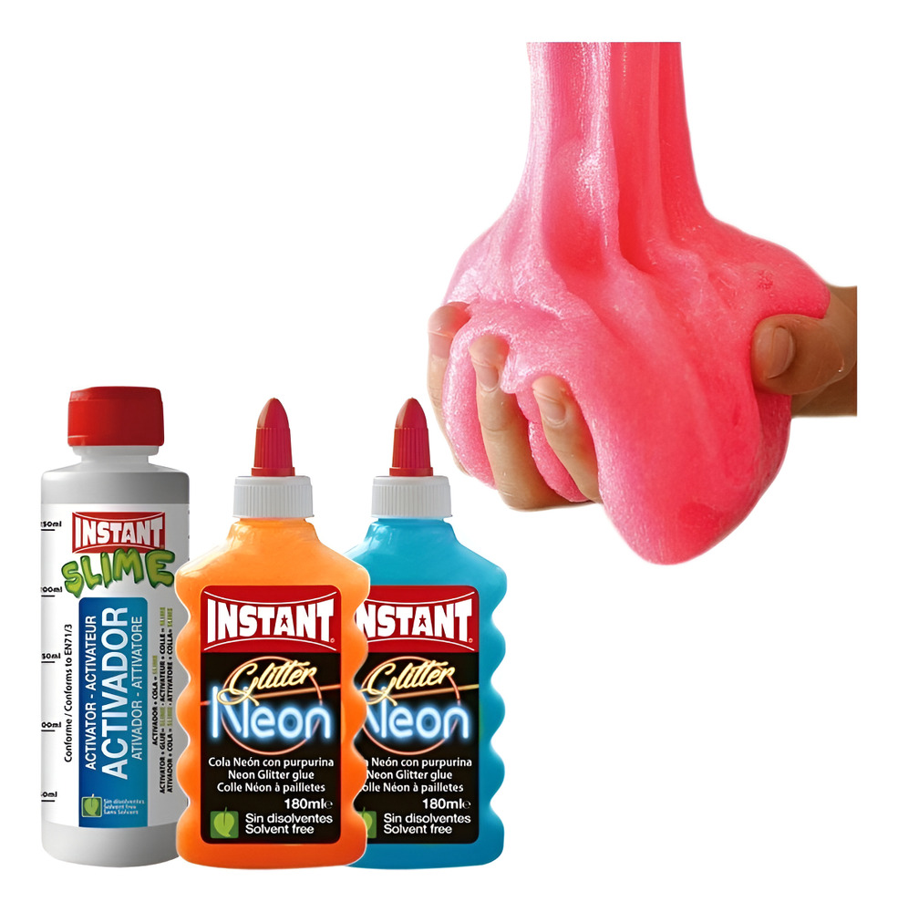 Kit Completo Para Crear Slime / Glitter / Neon / 360 Ml