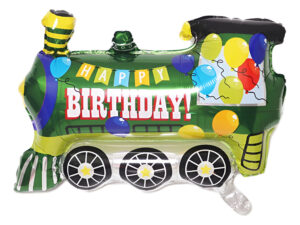 Globo Metálico Con Forma De Tren / Verde