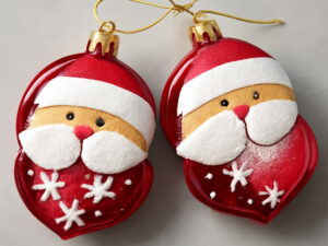 Adorno Arbol De Navidad Forma Pascueros 10cm Pack 2 Unidades