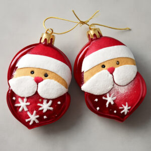 Adorno Arbol De Navidad Forma Pascueros 10cm Pack 2 Unidades
