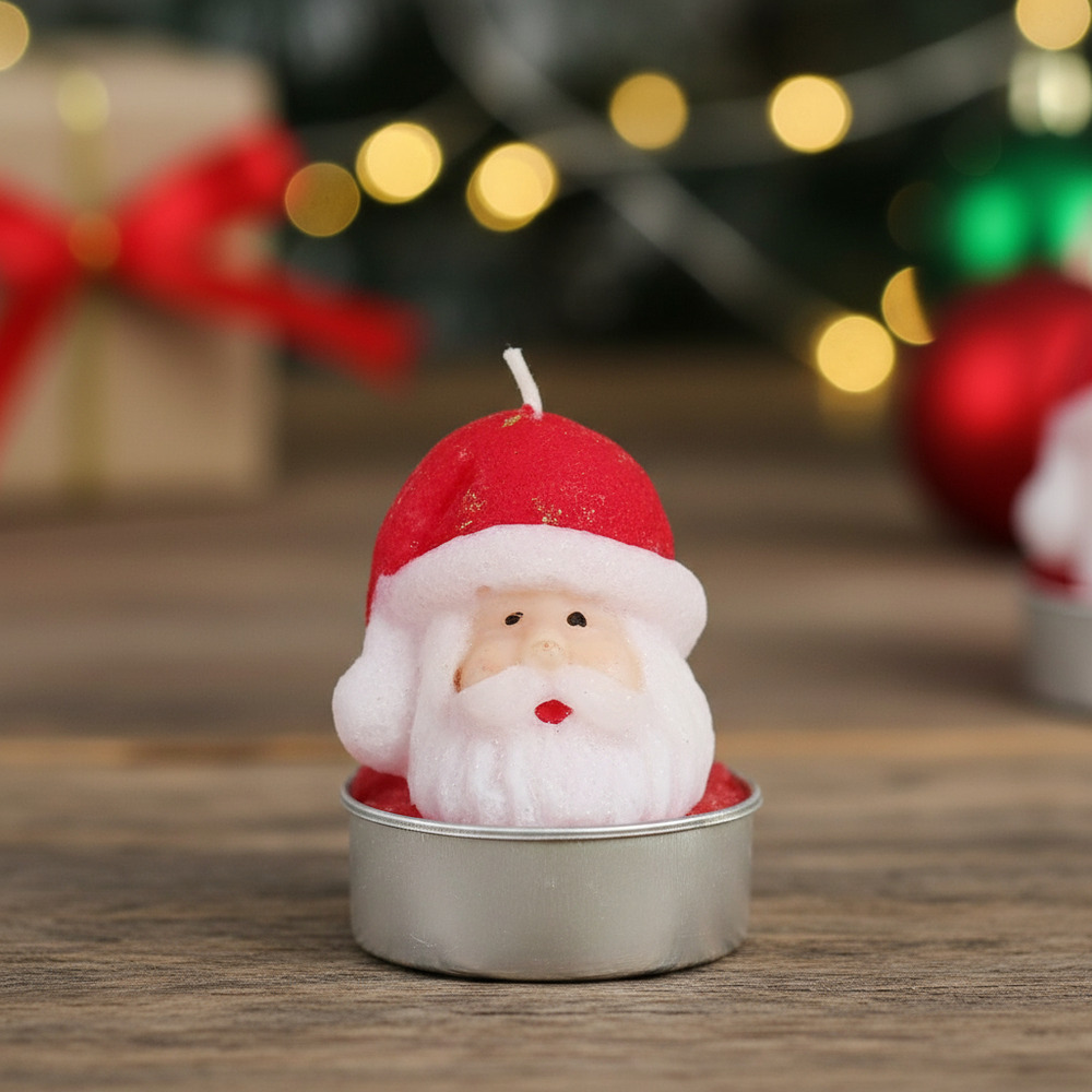 Pack 12 Velas Para Decoración Figuras Navideñas - Imagen 6