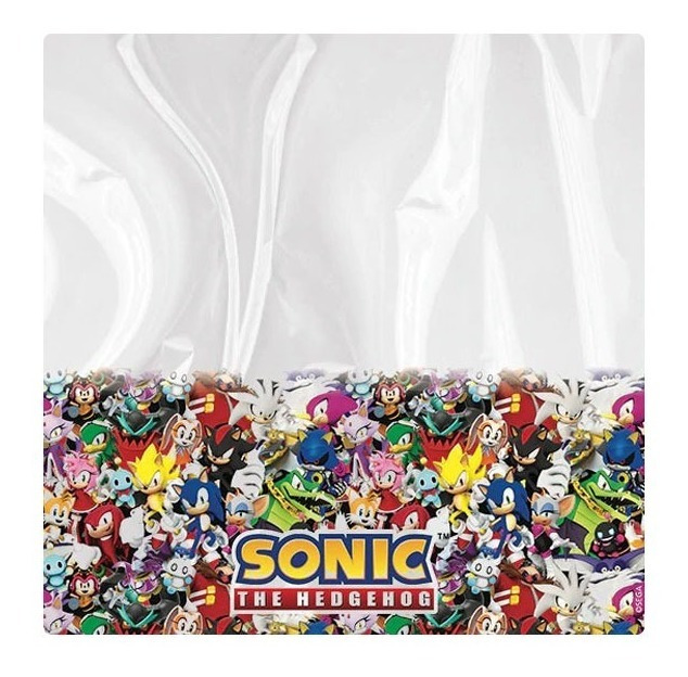Mantel Plástico Decoración Rectangular Motivo Sonic