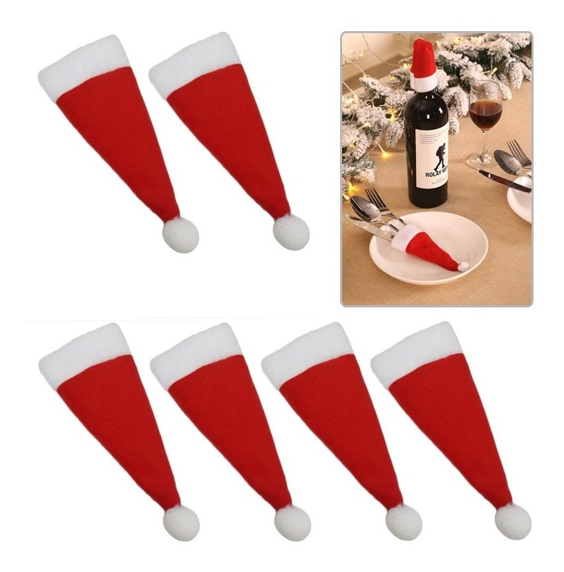 Pack 6 Cubre Servicios Navideños 7 Decoración Mesa Navidad