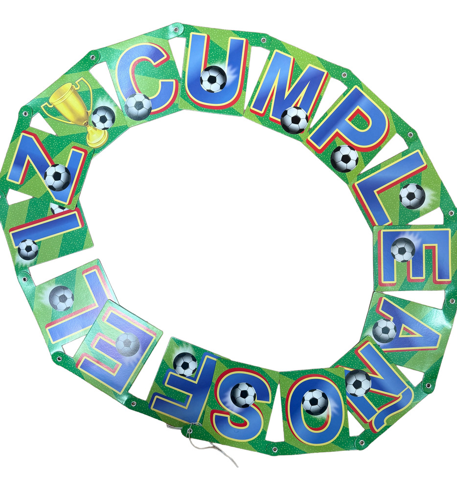 Guirnalda Feliz Cumpleaños Futbol - Imagen 2