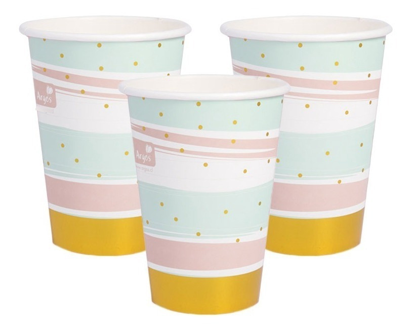 Pack 6 Uds Vaso De Cartón Con Diseño Tonos / Pastel - Imagen 2