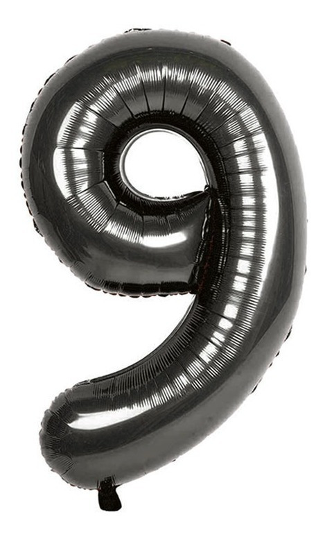 Globo En Forma De Numero - Altura - 76 Cm / Negro - Imagen 9