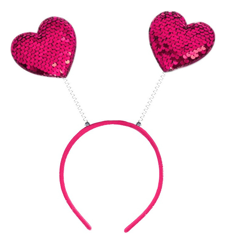 Cintillo Con Corazones / Diseño Lentejuelas / San Valentín - Imagen 4