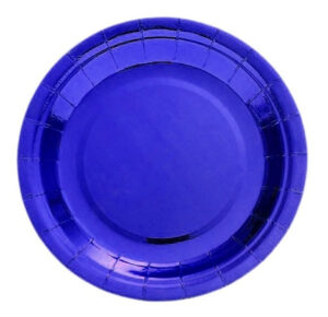 Pack 6 Uds Plato Grande Cartón / Diseño Color Metalizado