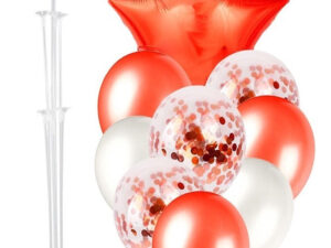 Set De Globos Decoración 9 Uds Estrella + 1 Base Para Globos