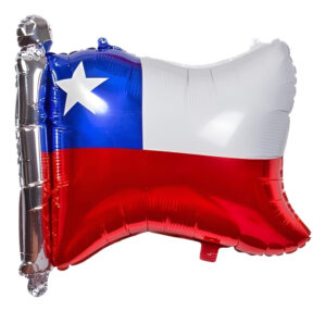 Globo Metálico Silueta Bandera De Chile