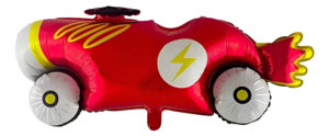 Globo Metálico Con Forma De Auto Rojo / Carro