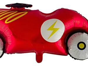 Globo Metálico Con Forma De Auto Rojo / Carro