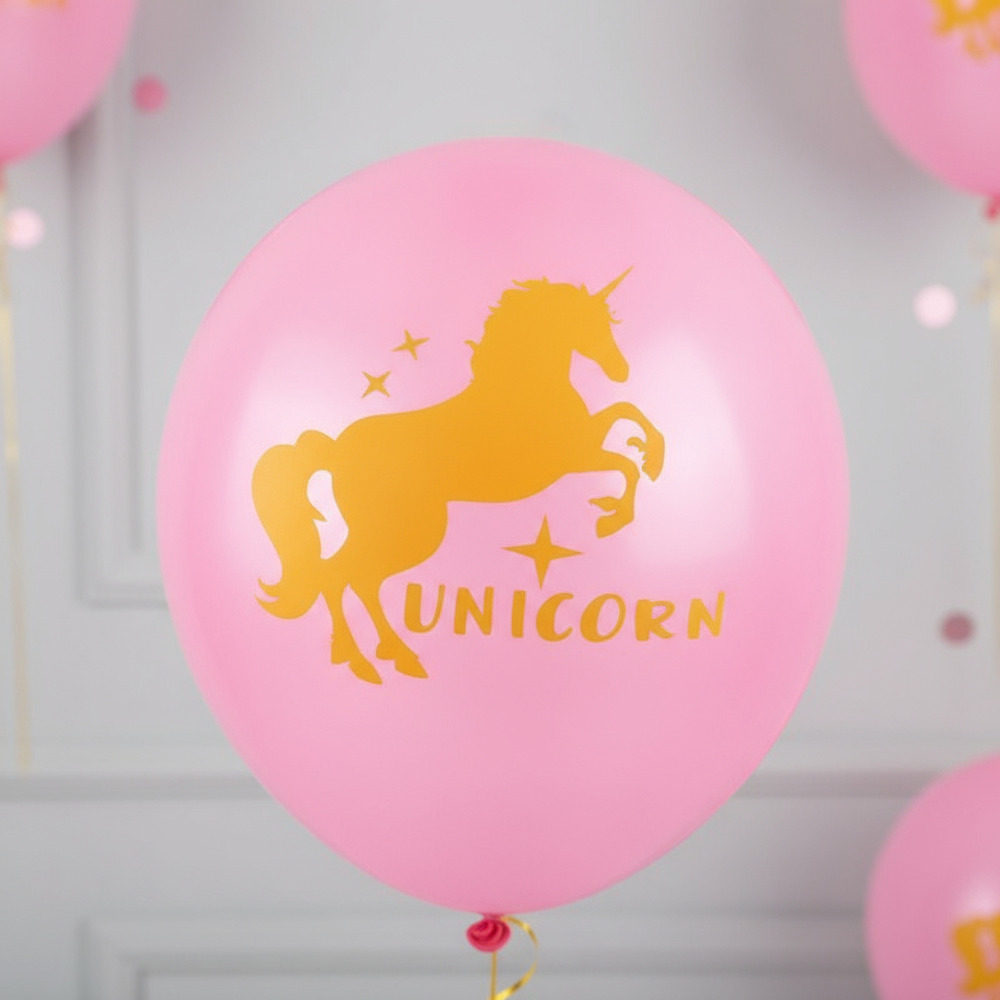 Set Globos Decoración 15 Uds Globos Látex Confeti Unicornio - Imagen 5