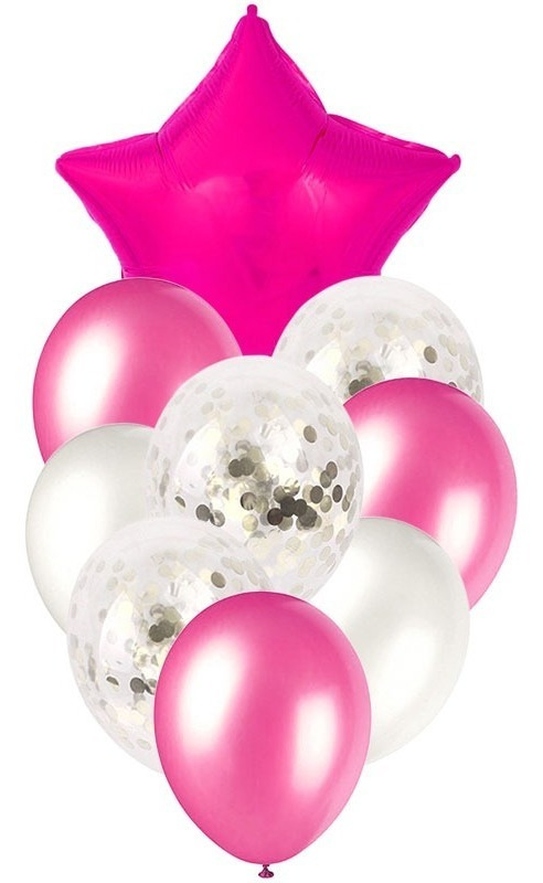 Set De Globos Decoración 9 Uds Estrella + Inflador - Imagen 26