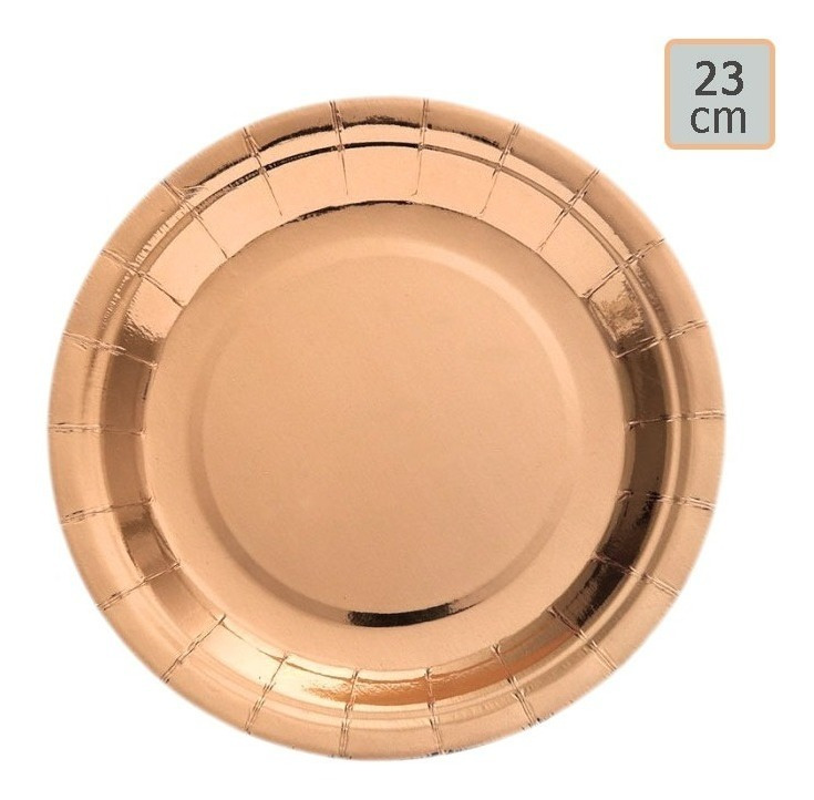 Pack 6 Uds Plato Grande Cartón / Diseño Color Metalizado - Imagen 14