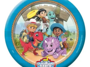 Pack 6 Uds Plato Pequeño Cartón / Diseño Dino Ranch