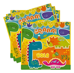 Servilletas De Papel Para Decoración Motivo ( Dinosaurios )