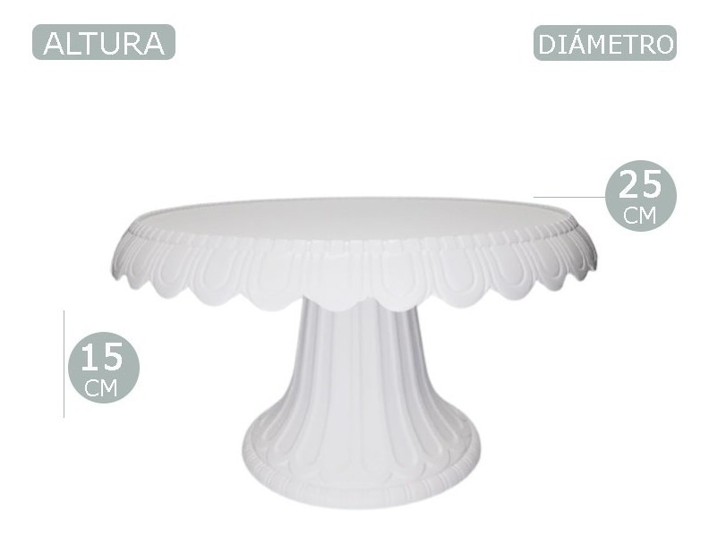 Base / Pedestal Redondo / Soporte Para Torta - Imagen 5