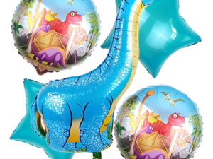 Set De Globos Decoración 5 Uds Dinosaurio Cuello Largo