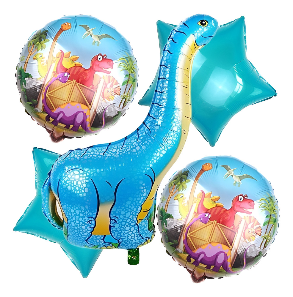 Set De Globos Decoración 5 Uds Dinosaurio Cuello Largo
