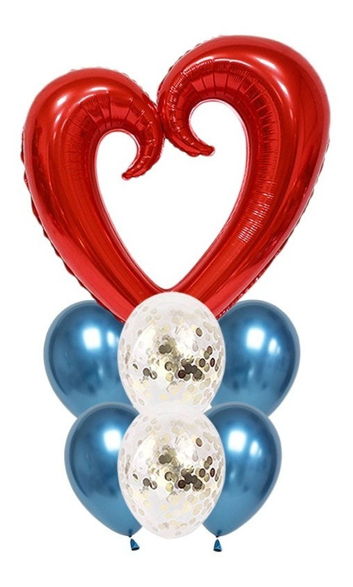 Set De Globos Decoración 7 Uds Corazón Globos Látex