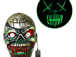 Mascaras Para Tu Disfraz Halloween Con Luz Calavera Dorada