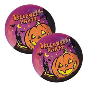 Pack 6 Uds Plato Pequeño Cartón / Diseño Halloween