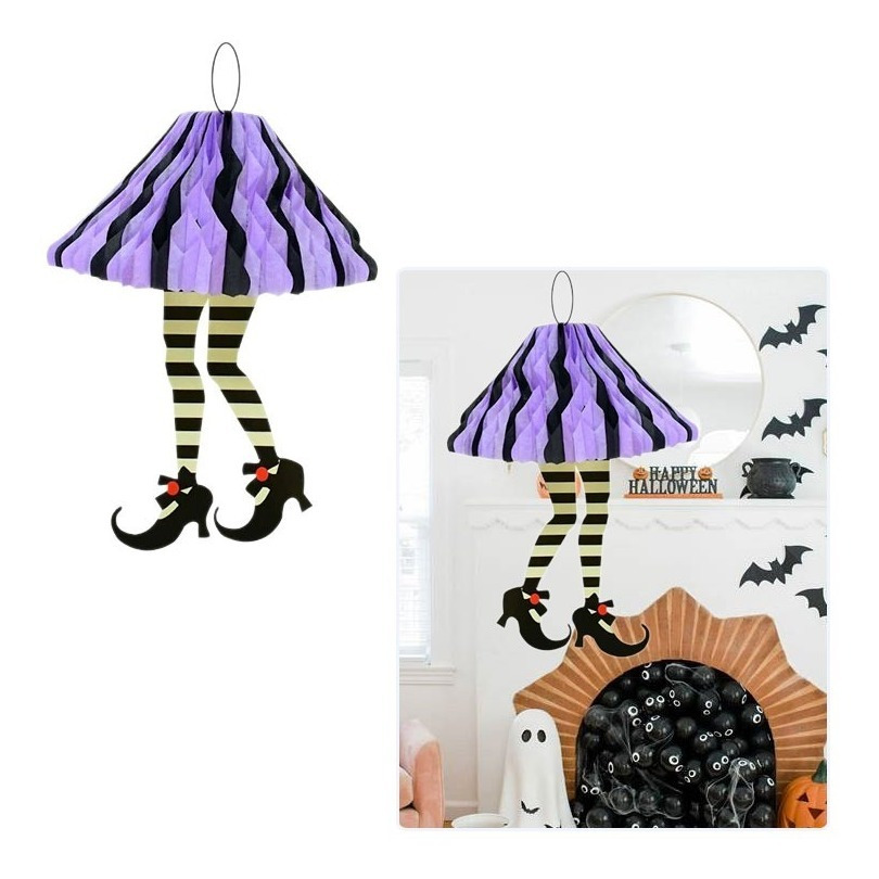 Adorno Para Decoración / Halloween / Silueta Bruja Tacón - Imagen 2