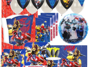 Set Decoración Fiesta Globos + Piñata Transformers Autobots