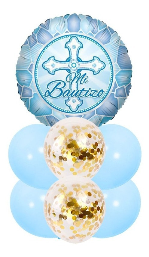 Set De Globos Decoración 7 Uds Especial Bautizo - Imagen 4