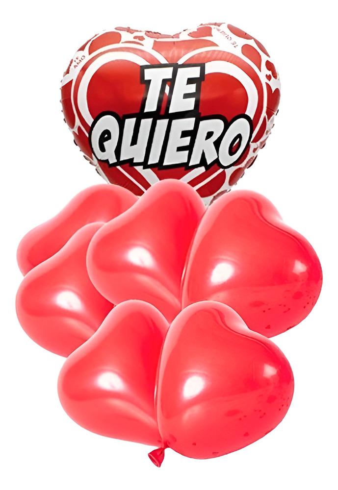 Set De Globos Decoración 7 Uds Corazón - Imagen 5