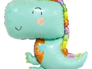 Globo Metálico Decoración Silueta Dinosaurio Animado Rey