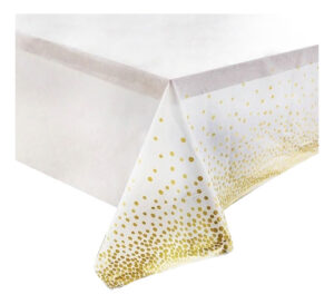 Mantel Plástico Para Decoración De Mesa Rectangular Blanco