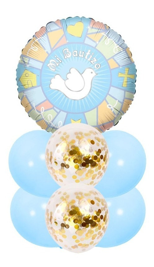 Set De Globos Decoración 7 Uds Especial Bautizo - Imagen 6